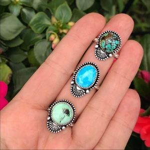 light green veriscite and sterling silver ring